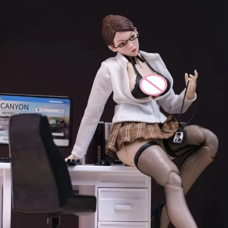 1/12 Scale Female Soldier White Shirt Plaid Pleated Skirt Clothes Model Fit 6'' NT-04 Selina Xiaofang Action Figure Model