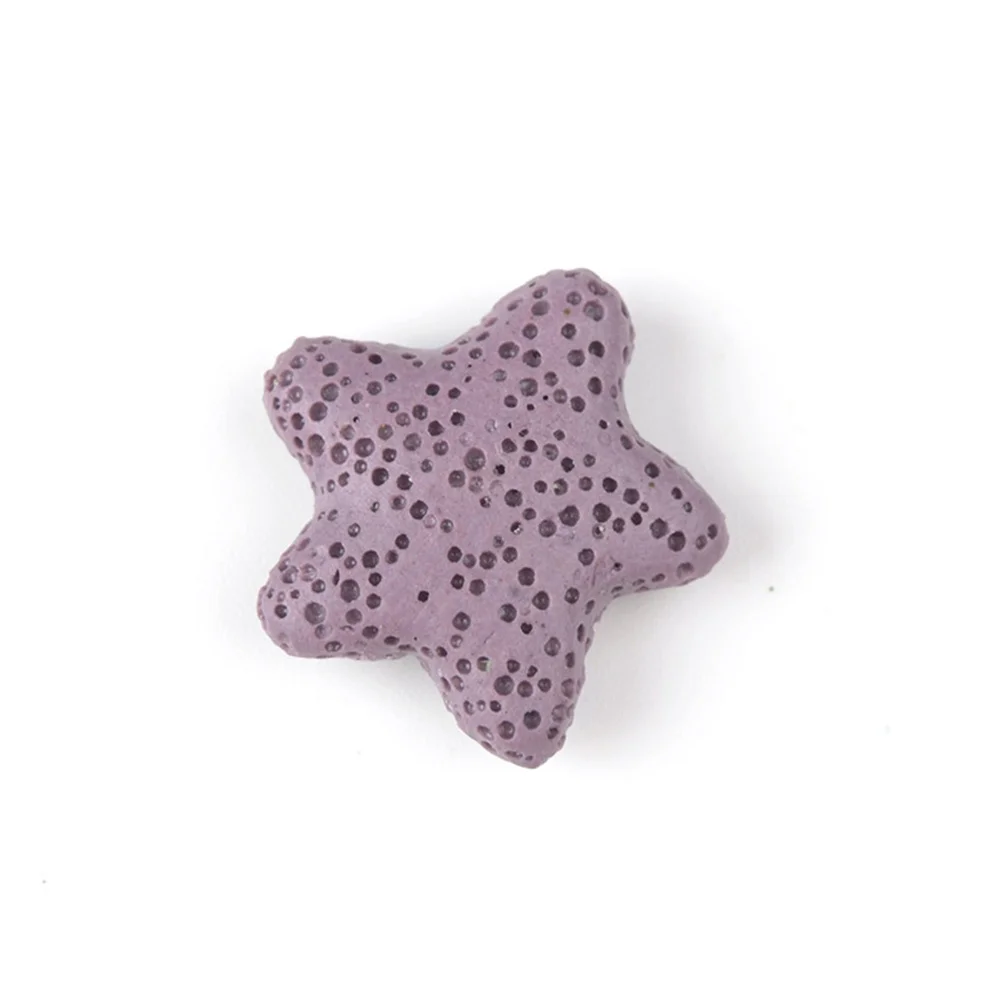 

20Pcs Star Shape Volcanic Stone Pendant Beads Colorful 20x20x8mm DIY Charm Pendant Set Necklace Bracelet Jewelry Making