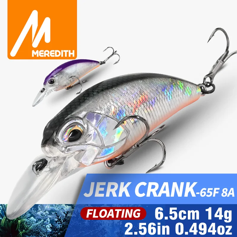Image of MEREDITH JERK CRANK M65 Schwimmender 14g Heißes Modell Angelköder Harter Köder 11 Farben Wobbler Crank Qualität Professionell Tiefe 2,0-2,5m