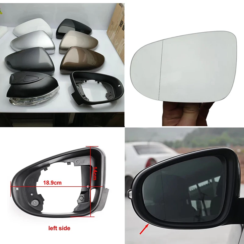 

Для Volkswagen VW Touran 2011-2015: Боковые зеркала заднего вида, рамка зеркала, линза зеркала