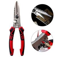 Stainless Steel Electrician Scissors With Wrench Function For Cable Iron Wire Cutting Stripping Crimping Hand Tool