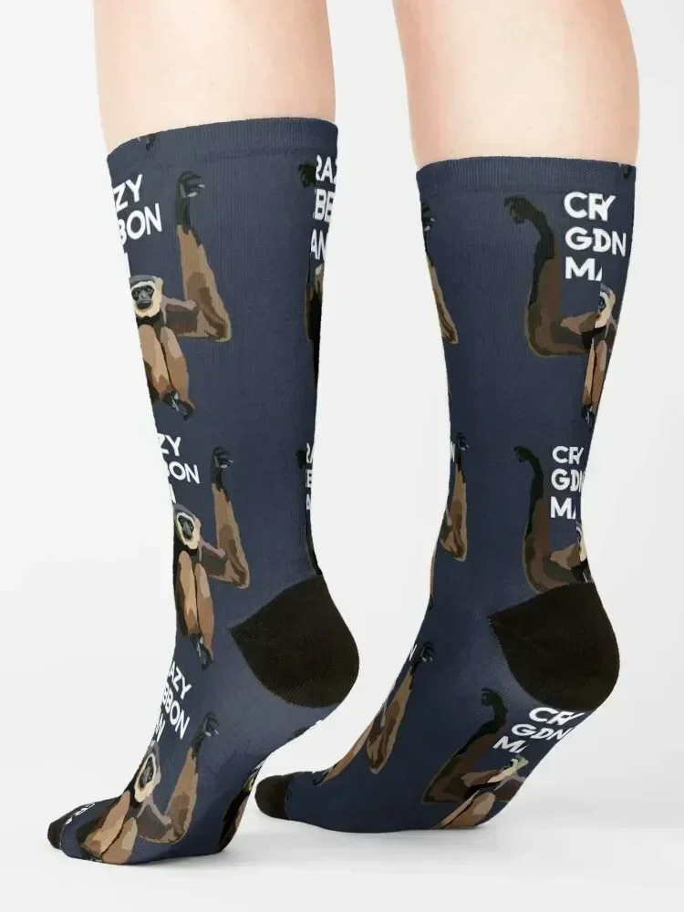 Crazy Gibbon Man Socks hip hop luxury winter gifts Non-slip Socks Men's Women's