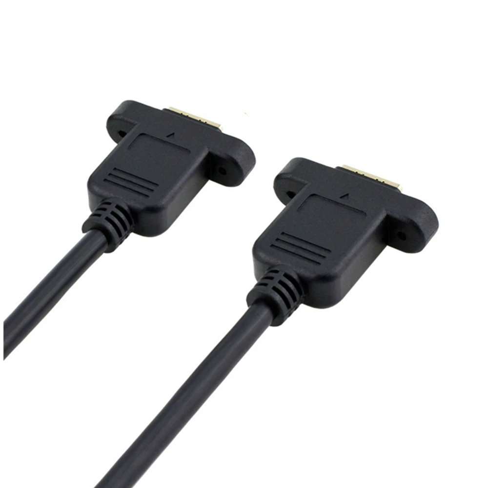 Câble d'extension vidéo HDMI avec trous de vis fixes, câble de panneau d'oreille, 600 à 600, 4K, 2K