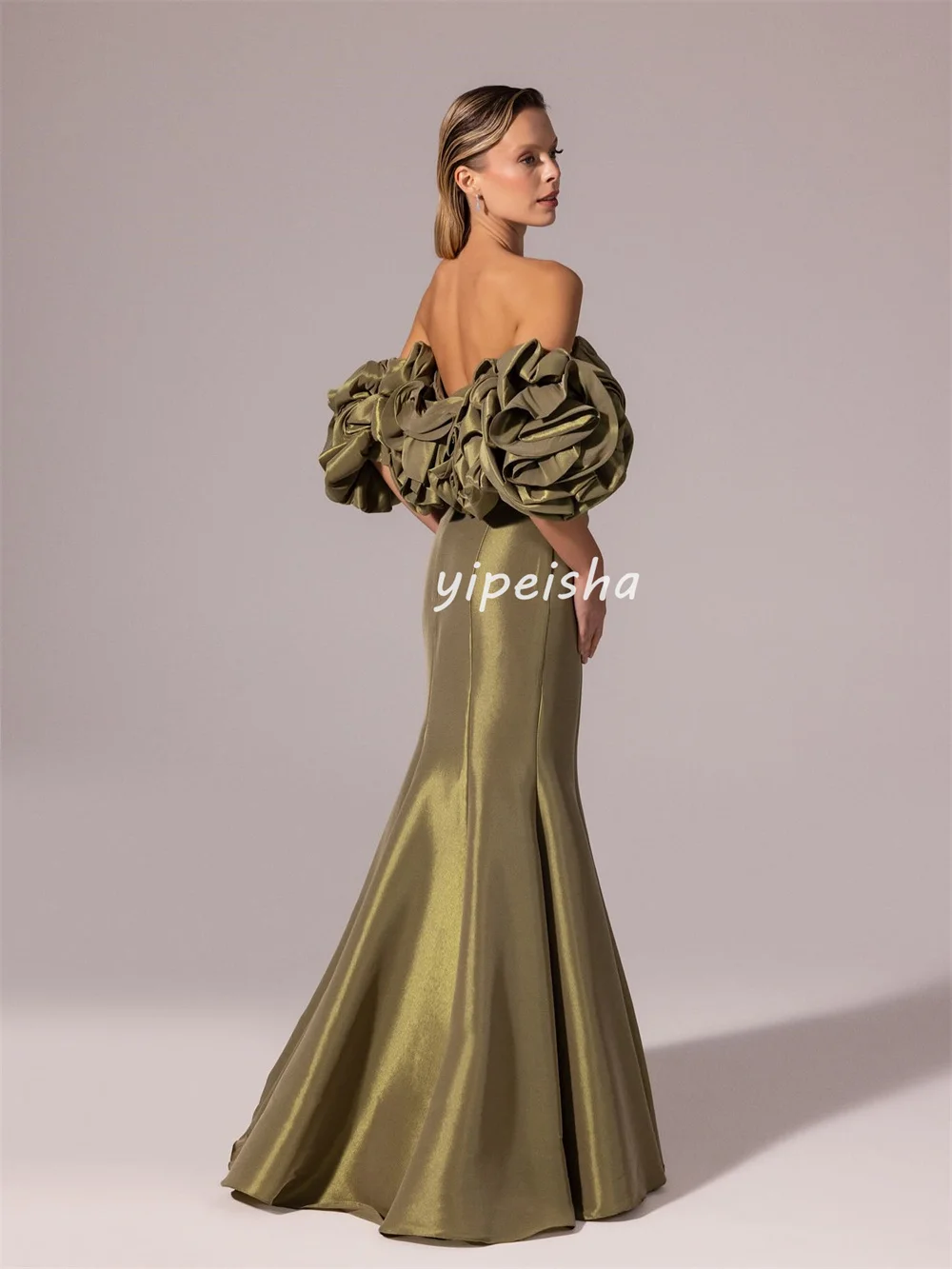 ที่กําหนดเองคุณภาพสูงคลาสสิก Charmeuse จีบ Mermaid Sweetheart ชุดยาว Bespoke โอกาสชุดการจับคู่สไตล์โมเดิร์น