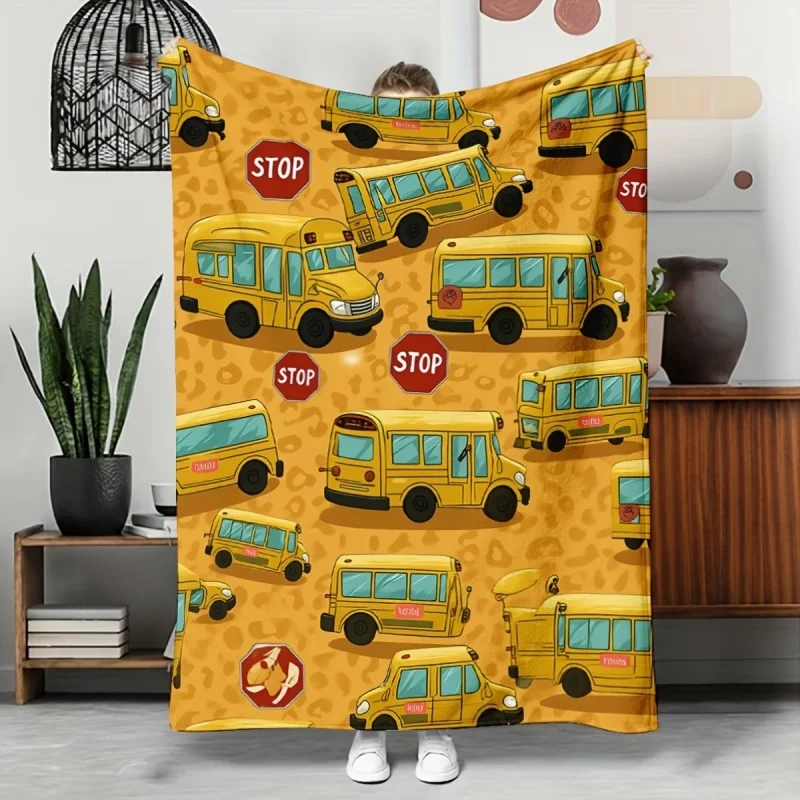 Black Motocross Rider Silhouette Repeat Print Flannel Throw Blanket, Soft Dirt Bike Blanket for Motor Fan Boys Sofa Decor