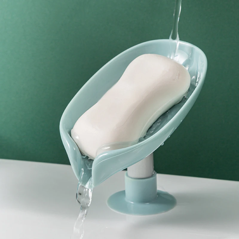 2pcs Soap Box Creative Draining Soap Storage Rack Punch Free Suction Cup Personalized Cute Household Shelf Bathroom Artifact