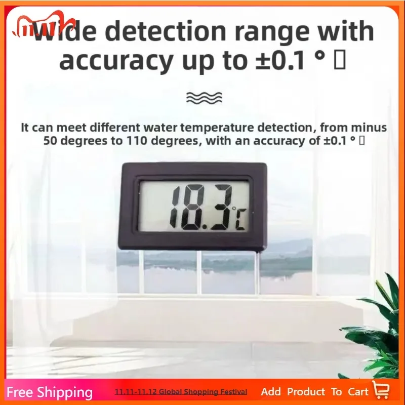 

1pcs Electronic Digital Thermometer TPM-10 Fish Tank Refrigerator Water Temperature Gauge Thermometer