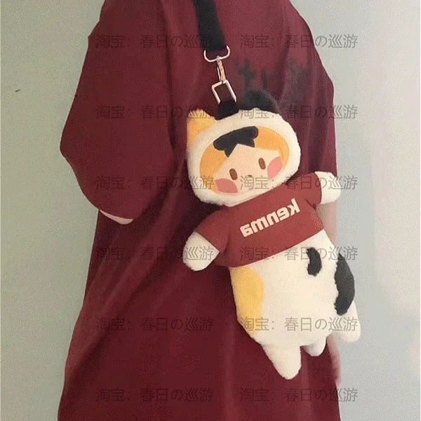 Anime haikyuu!!! Mascote Cartoon Cat Messenger Bag, Kozume Kenma Cosplay Acessórios, Mochila Bonito, Ornamento de Natal, Xmas Gift