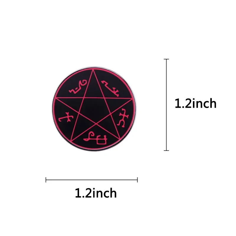 Supernatural enamel pin Symbol Of Demon Trapper IN Devil's Trap Superpower Halloween Jewelry