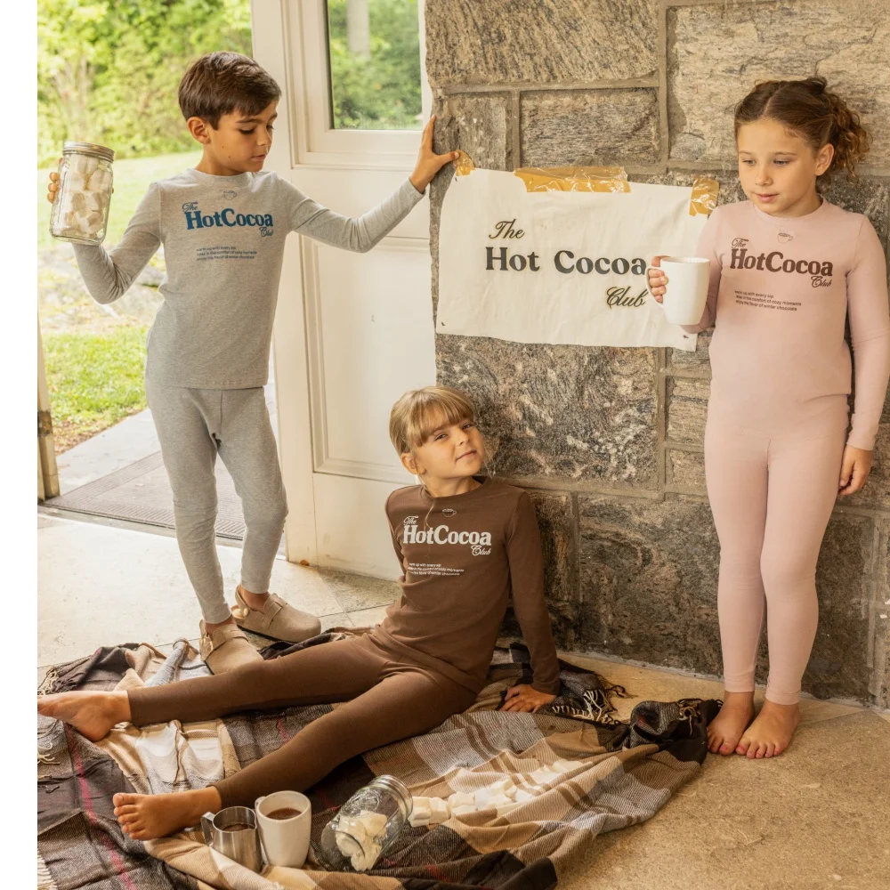 AP AW26 Cotton Cocoa Club Collction Children Girl Boy Fashion Letter Print Family Matching Clothing Kids Casual Clothes image 5