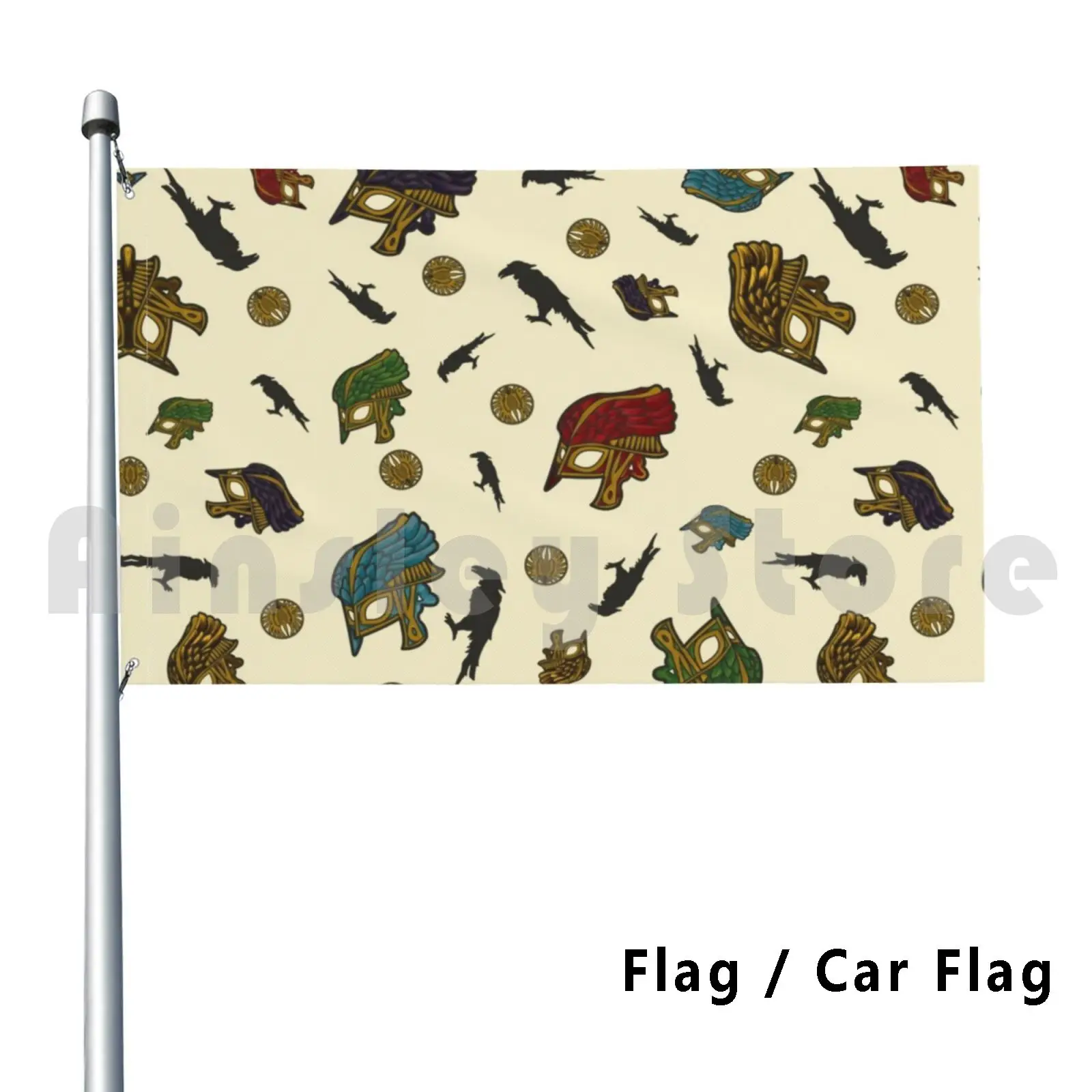 The Five Riders Flag Car Flag Funny Fanart Efteling Raveleijn Theme Park Pretpark Nederlands Netherlands