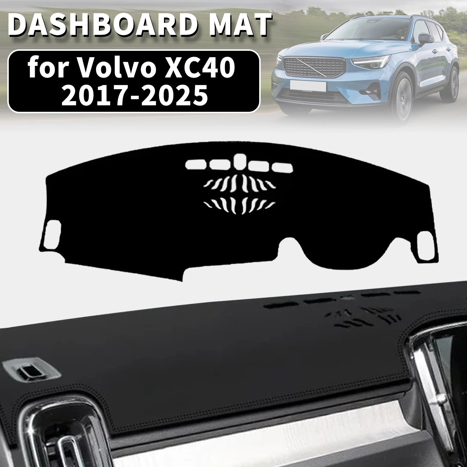 

for Volvo XC40 20172018-2025 EV Dashmat Dashboard Cover Dash Mat Anti-UV Sun Shade Carpet Pad Car Styling Accessories Protector