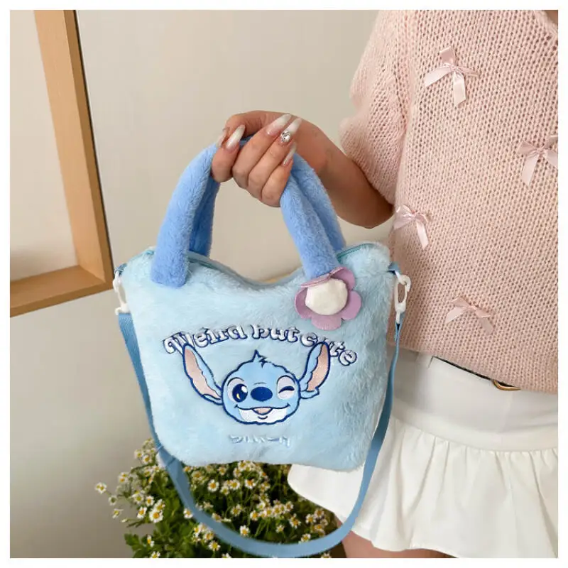 Kawaii Stitch Disney Cute Cartoon Handbag Casual All-match Crossbody Bag Portable Anime Satchel Tote  Fashion Backpacks