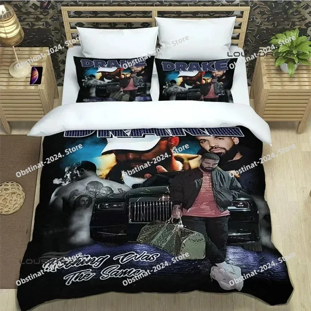 Rapper Drake 3D printed Bedding Sets exquisite bed supplies set duvet cover bed comforter set Printed luxury birthday gift