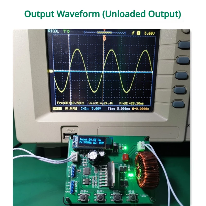 STM32F030F4P6 Core Unipolar SPWM Single Phase Inverter Development Board 2-200Hz Integrated Full Bridge Pure Sine Wave Module