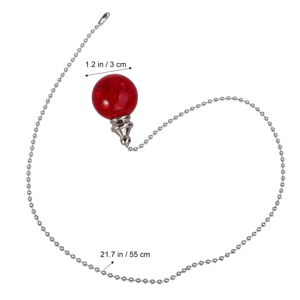 

Ceiling Fan Pull Chain Crystal Ball Large Cracked Grain Pendant Decorative Hanging Pull Cord Replacement for Home Lighting