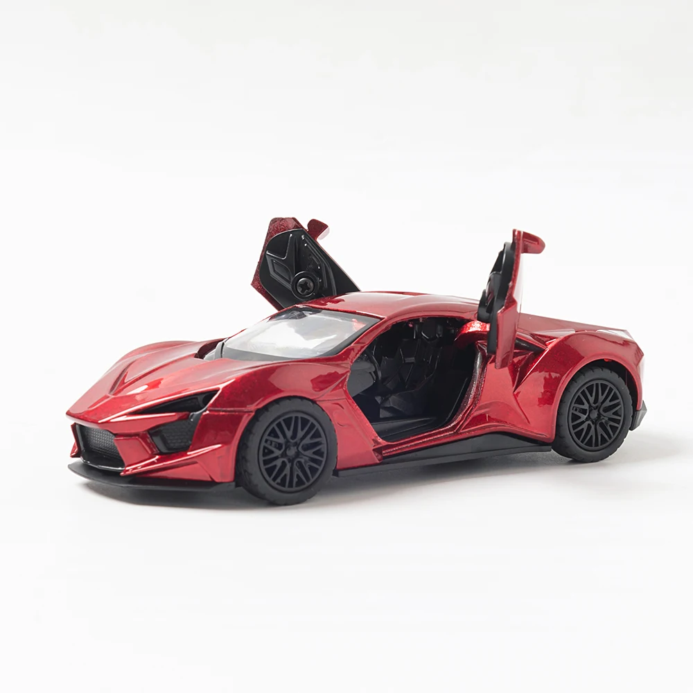 1:32 Alloy Diecast Lyken Supercar Racer Vintage Car Model Pull Back Car Miniature Vehicle Replica For Collection Gift for Kid