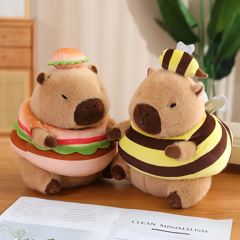 

Capybara Turn Into Bee Plush Toys Accompany Toy Stuffed Animals Puppy Doll Toy Sleep Pillow Children Birthday Gift Home Decor