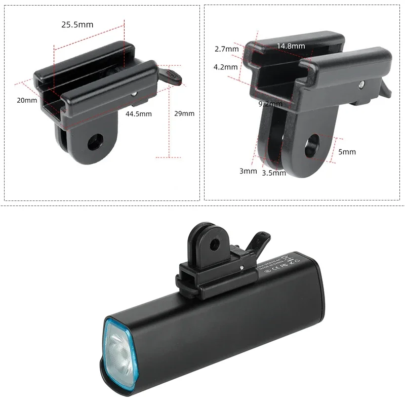 Gaciron H03/ H07 Cycle Head Light Holder Adaptor Bicycle Front Lamp Bracket Quick mount & Release Cycling Accessories