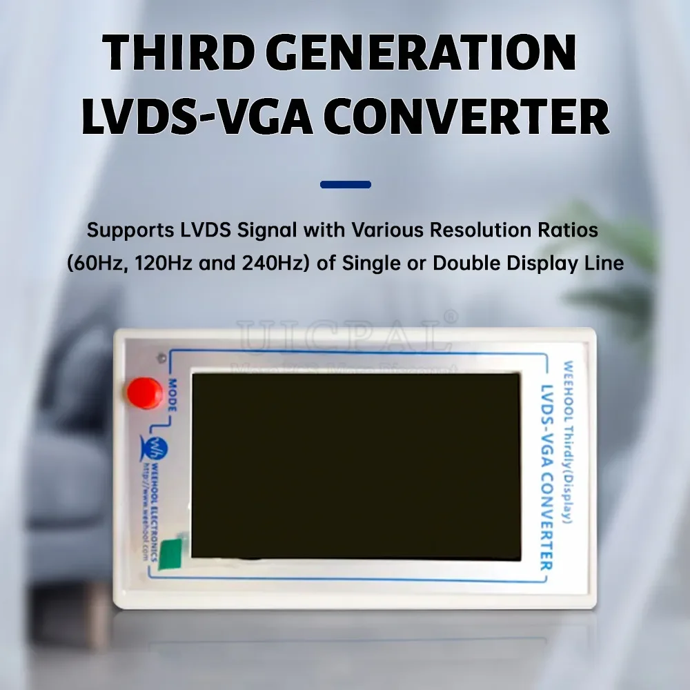 TV160 6th Mainboard Converter 4.3 Inch Display Screen Test Tools for Repair LCD TV Original 6 Generation LVDS to VGA Converter