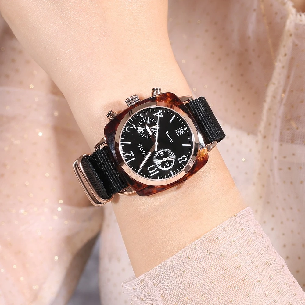 New Stylish Square Watch With A Large Dial For Women, A Trendy And Fashionable Timepiece, A High-Quality And Exquisite Watch.