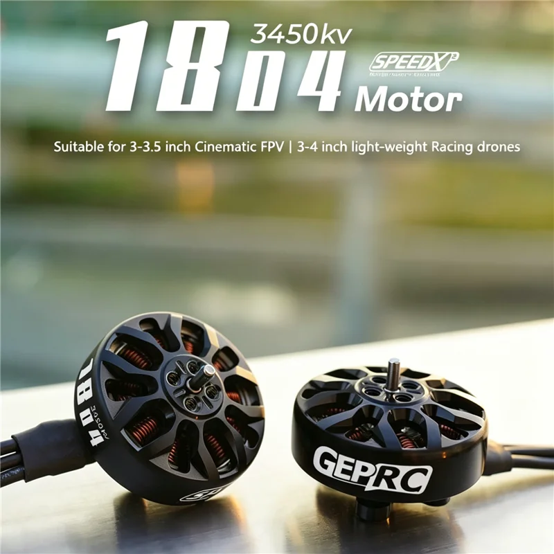 

SPEEDX2 1804 Motor 4 Pack GEPRC, N52H ARC Magnet 12N14P High Efficiency Fit HQProp T76MM Prop 3-4 Inch Cinewhoop Drone