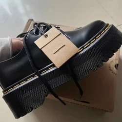 Scarpe piccole in pelle con suola spessa per scarpe singole nere Mary Jane in stile britannico retrò da donna eleganti scarpe con tacco alto