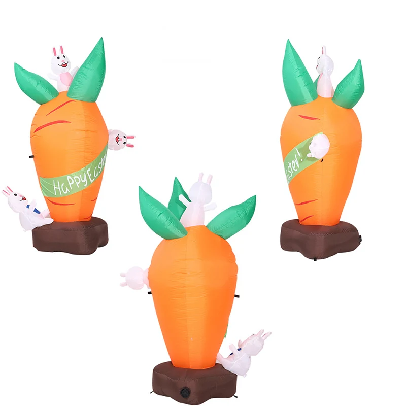 

1.8m Huge Inflation Carrot Bunny Easter Party Decor Rabbit Carrot Courtyard Decorative Props Happy Easter Day Decor For Home