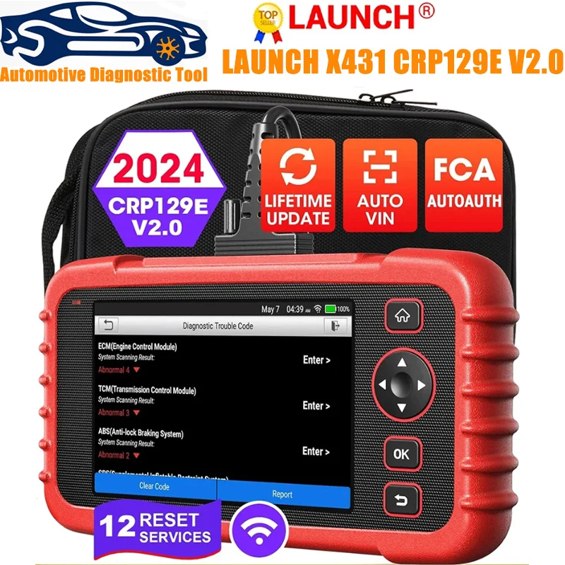 

LAUNCH X431 CRP129E V2.0 Car OBD2 Diagnostic Tools ENG ABS SRS AT Oil SAS EPB TPMS DPF Reset Auto Scanner Free Update