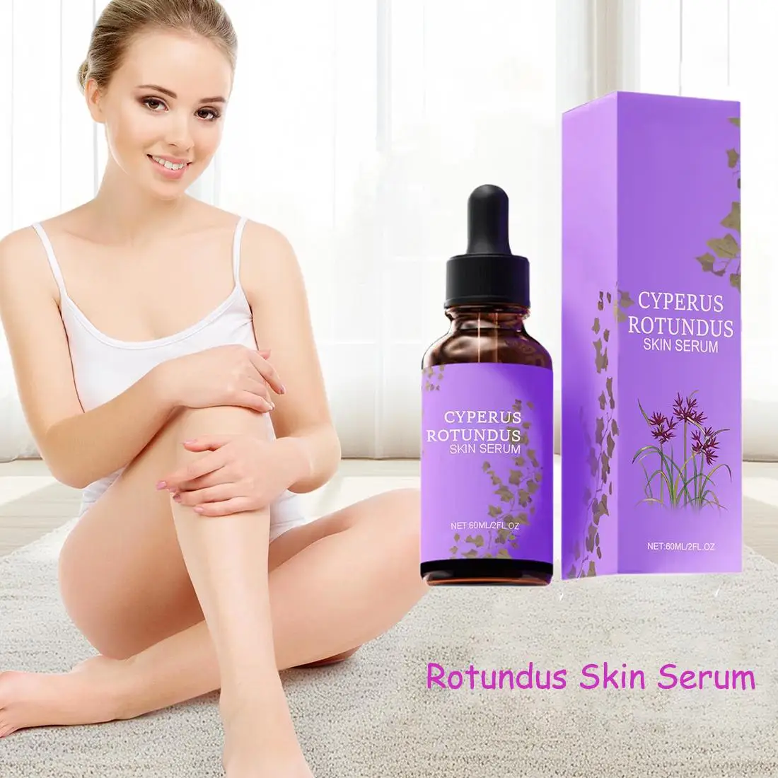 60 ml Cyperus-Rotundusöl zur Haarentfernung, reines und organisches Cyperusöl für Frauen und Männer, Haar- und Körperöl, feuchtigkeitsspendend und beruhigend