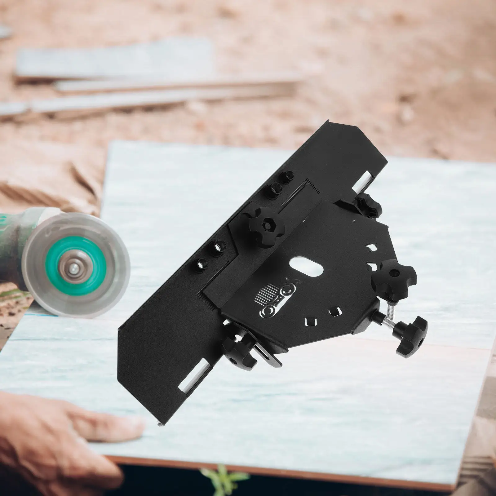 1Set 45 Degree Tile Chamfering Tool Black Knob Cat Design High Speed Tile Angle Grinder Chamfering Precision Cutter for Ceramic