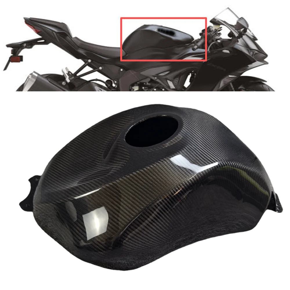 

Для Kawasaki ZX-6R ZX-636 2019-2021 2023 2022 2024 2025 крышка топливного бака из углеродного волокна мотоциклетная защитная крышка бака