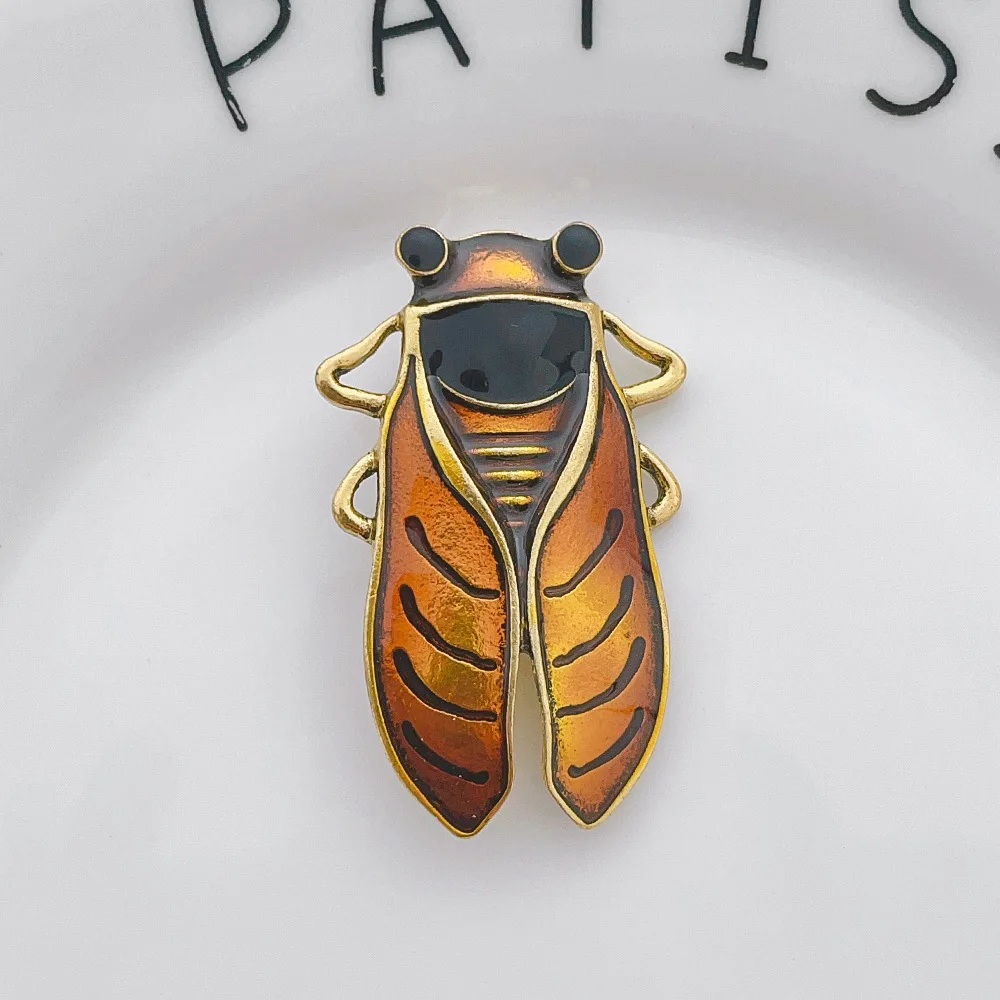 1Pc Vintage Cicada Brooch for Women Men Fashion Insect Brooches Pins Jewelry Accessories Party Gifts 2026