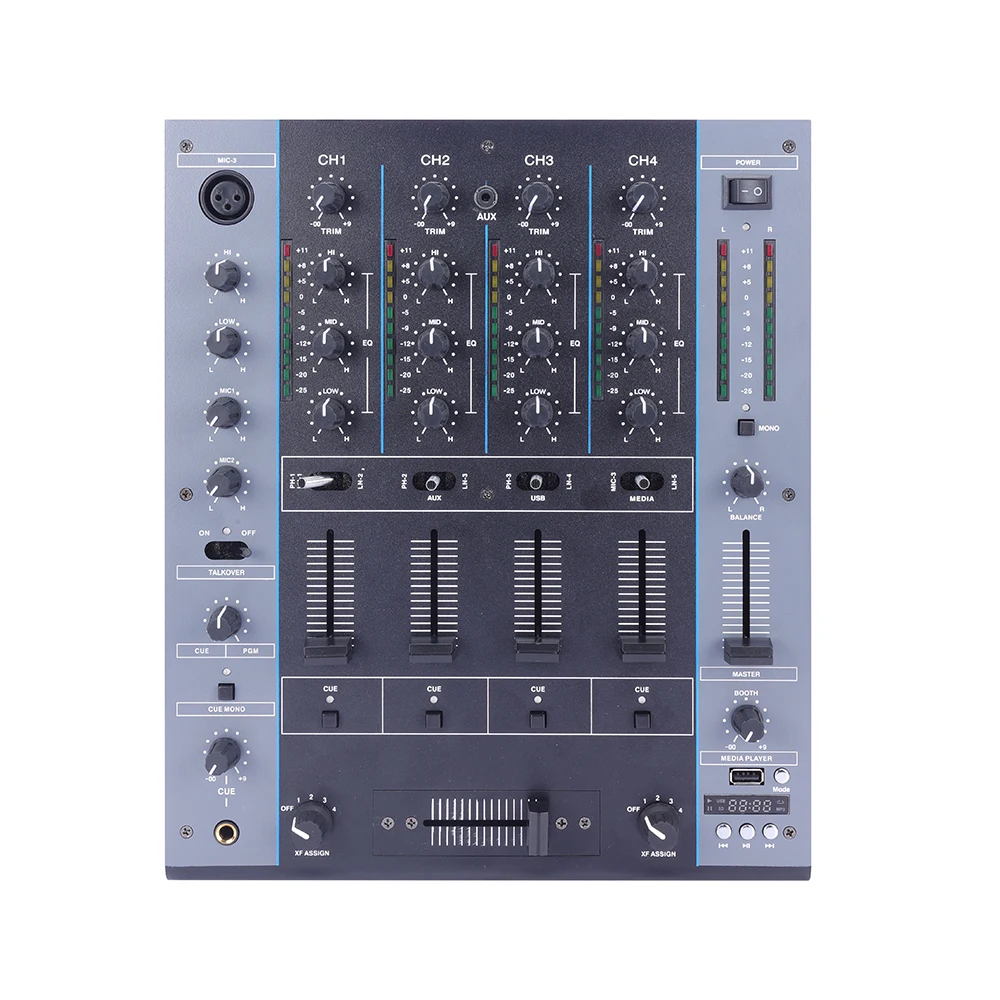 Professional Mini DJ Controller for Club Disco Home Audio Power Mixer Console Mini Speaker Use