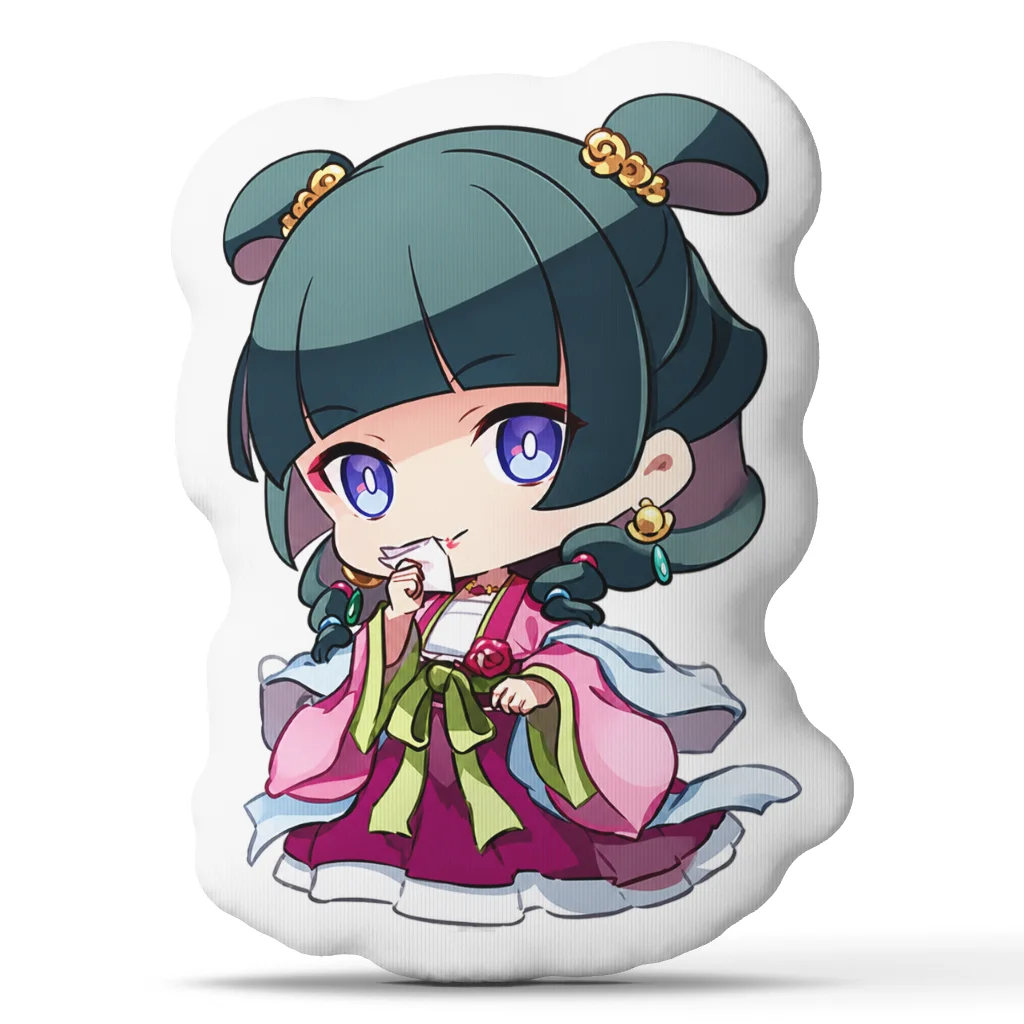 The Apothecary Diaries Anime Chibi Girl Plush Pillow Manga Cushion Shaped Stuffed Throw Pillow Kawaii Sofa Home Decor Gift
