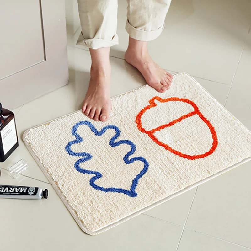 Tapis minimaliste moderne VIKAMA-tapis d'entrée de salle de bain confortable et chaud, tapis de chevet de chambre à coucher, décoration de la maison