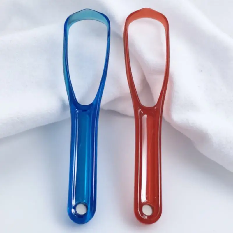 

2Pcs Double-Sided Tongue Scraper Tool Removes Residue Side for Thick Coating Safe on Taste Buds Tongue Scraper