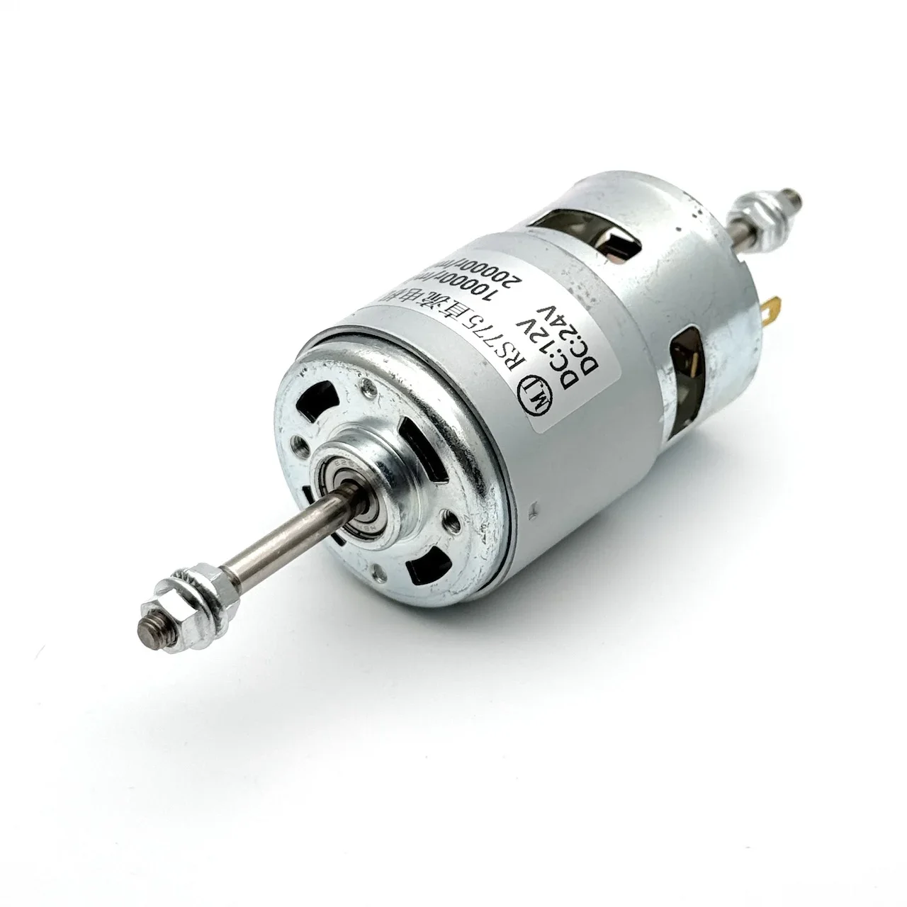 

775 DC Motor 12V 24V Dual bearing Double Screw shaft 3000RPM 20000RPM 10000RPM