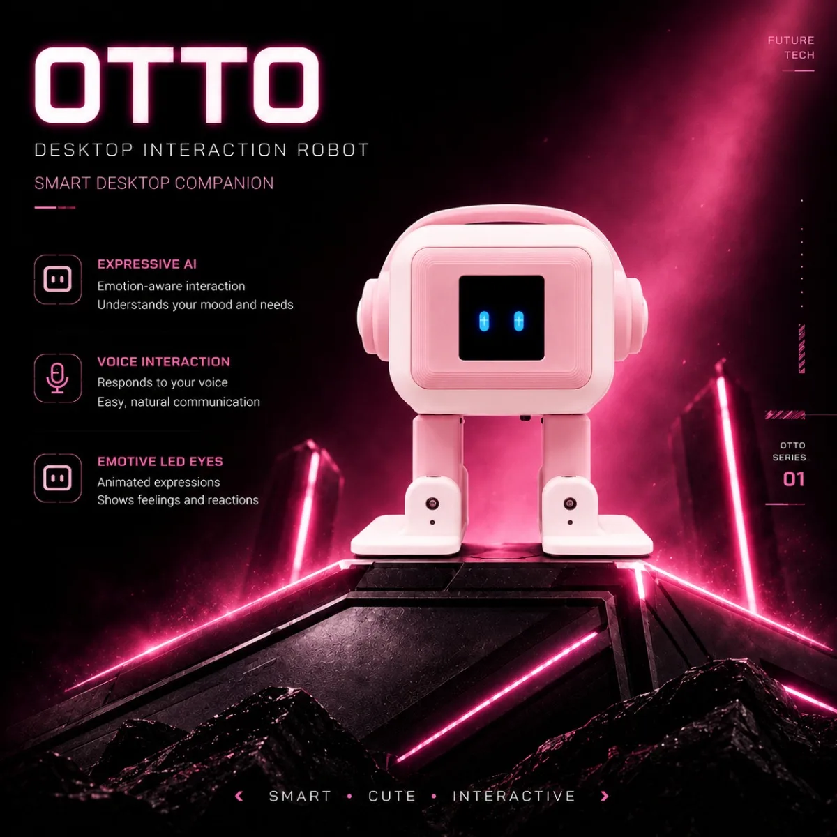 EMO Intelligent AI Robot | Voice interaction, dancing,and chatting capabilities,personalized customization options available. - Image 3