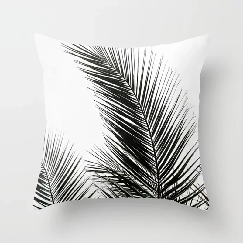 Cushion Cover 45*45cm Golden Leaves Soft Peach Skin Cashmere Throw Pillow Cover Sofa Pillowcase Merry Christmas Home Decor