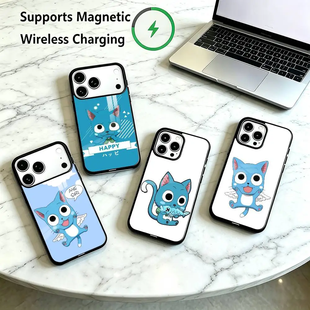 Fairy T-Tail Happy  Phone Case For iPhone18 17,16,15,14,13,12,11 Plus,Pro Supports Magnetic Wireless Charging Gift