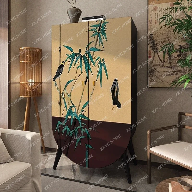 

Новый китайский стиль Yanzhu Baochun, шкаф из цельного дерева, угловой встроенный декоративный шкаф для гостиной