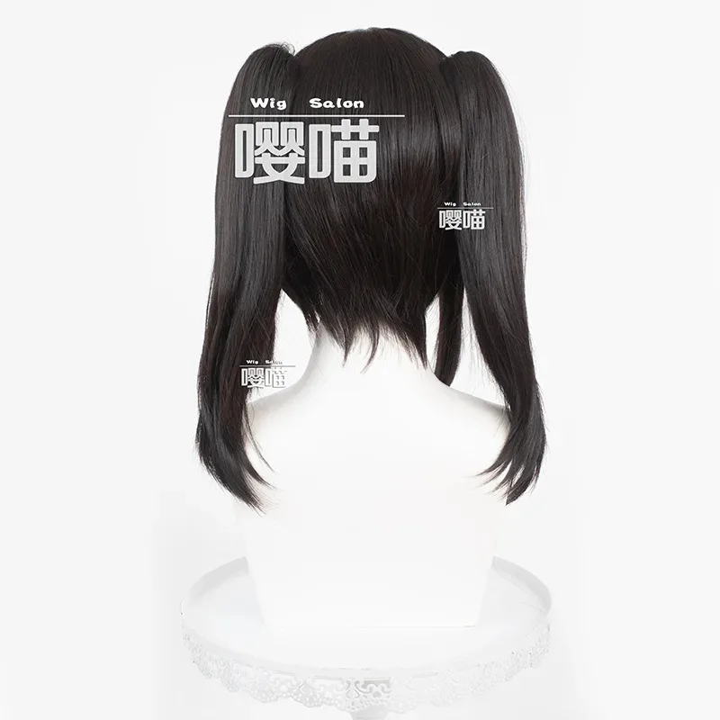 2025 aaa Anime Cosplay Wig Short Black Ponytail Clip Nico Yazawa Heat Resistant Synthetic Hair Halloween Wigs +