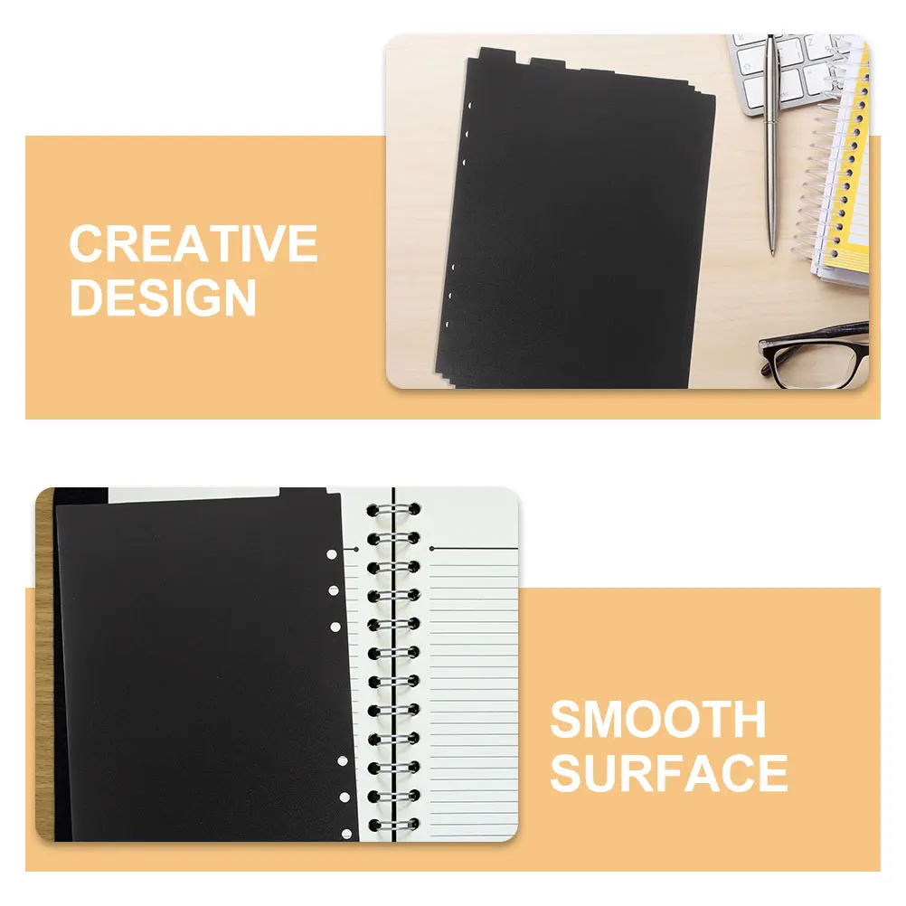 10 قطعة فواصل الموثق البلاستيكية المفكرة علامات ملف مكتب المدرسة دفتر مؤشر الصفحة علامات فضفاضة ورقة تصنيف مقسم