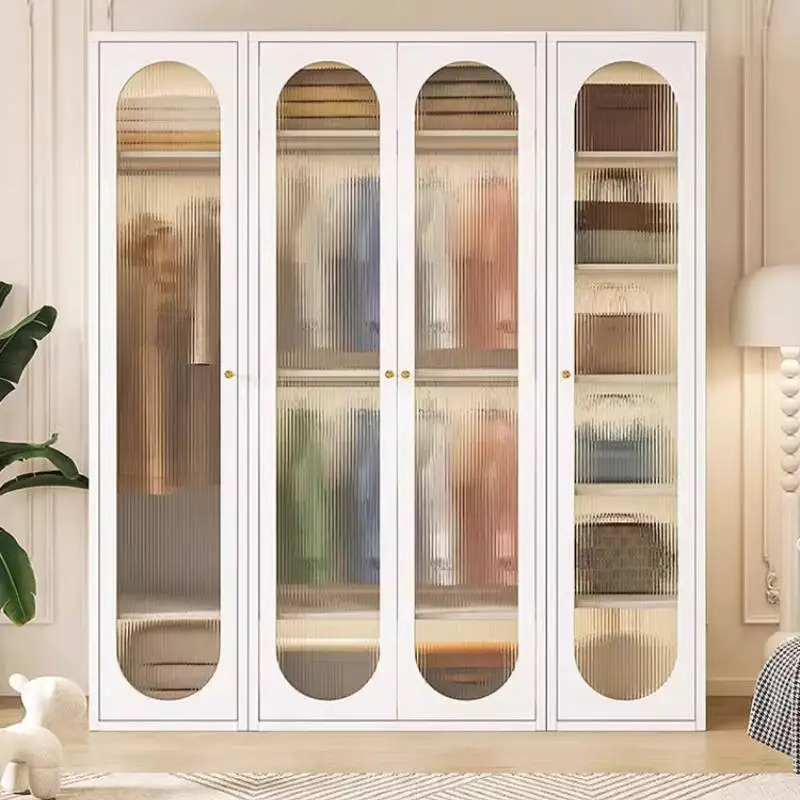 

Style Nordic Wardrobes Closet Wooden Metal Items Saving Drawers Wardrobes Adult Cute Sliding Guarda Roupas Furniture For Home