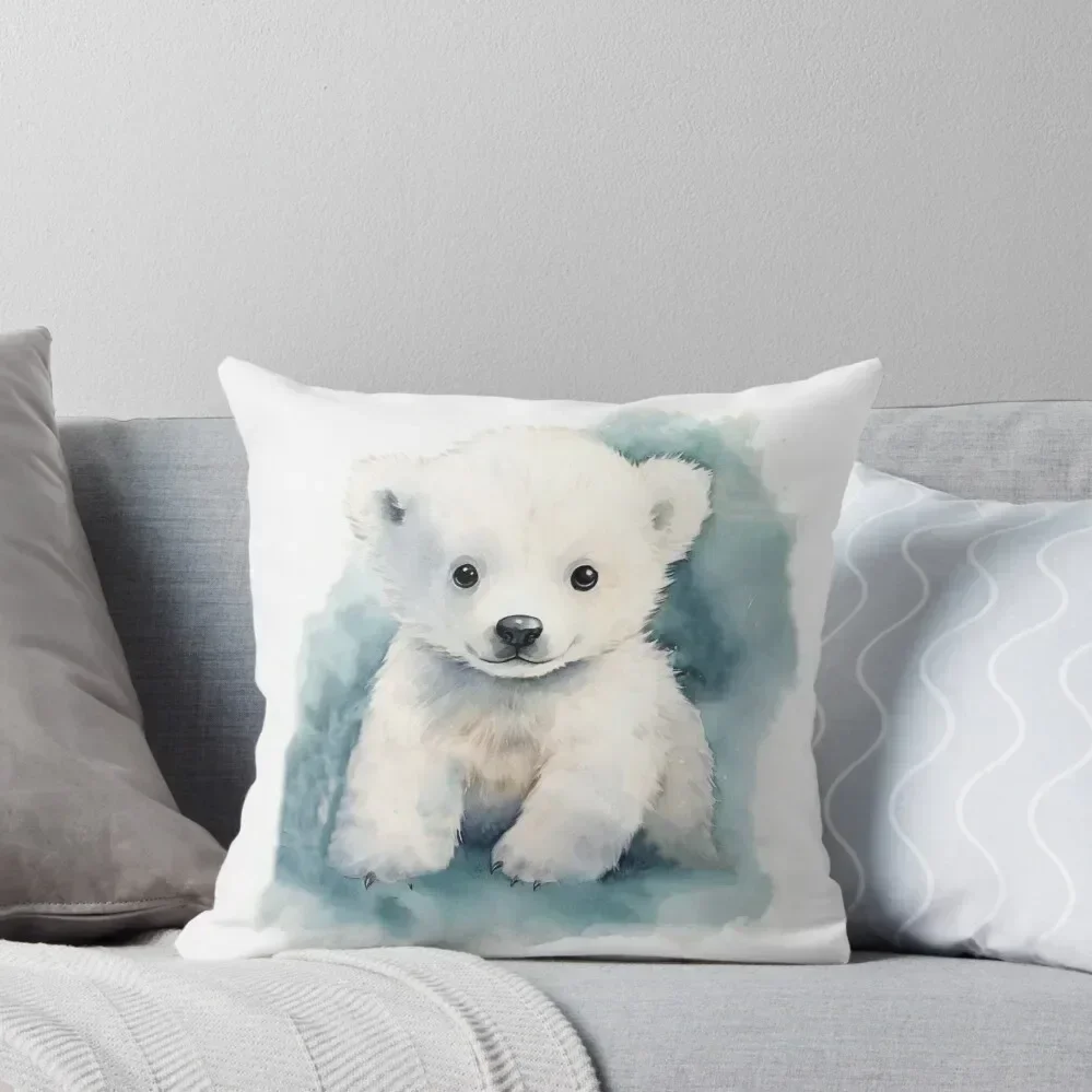 

Polar Bear Lover - Cute Polar Bear Throw Pillow Pillowcase Cushion Luxury Sofa Cushions Sofa Covers For Living Room pillow