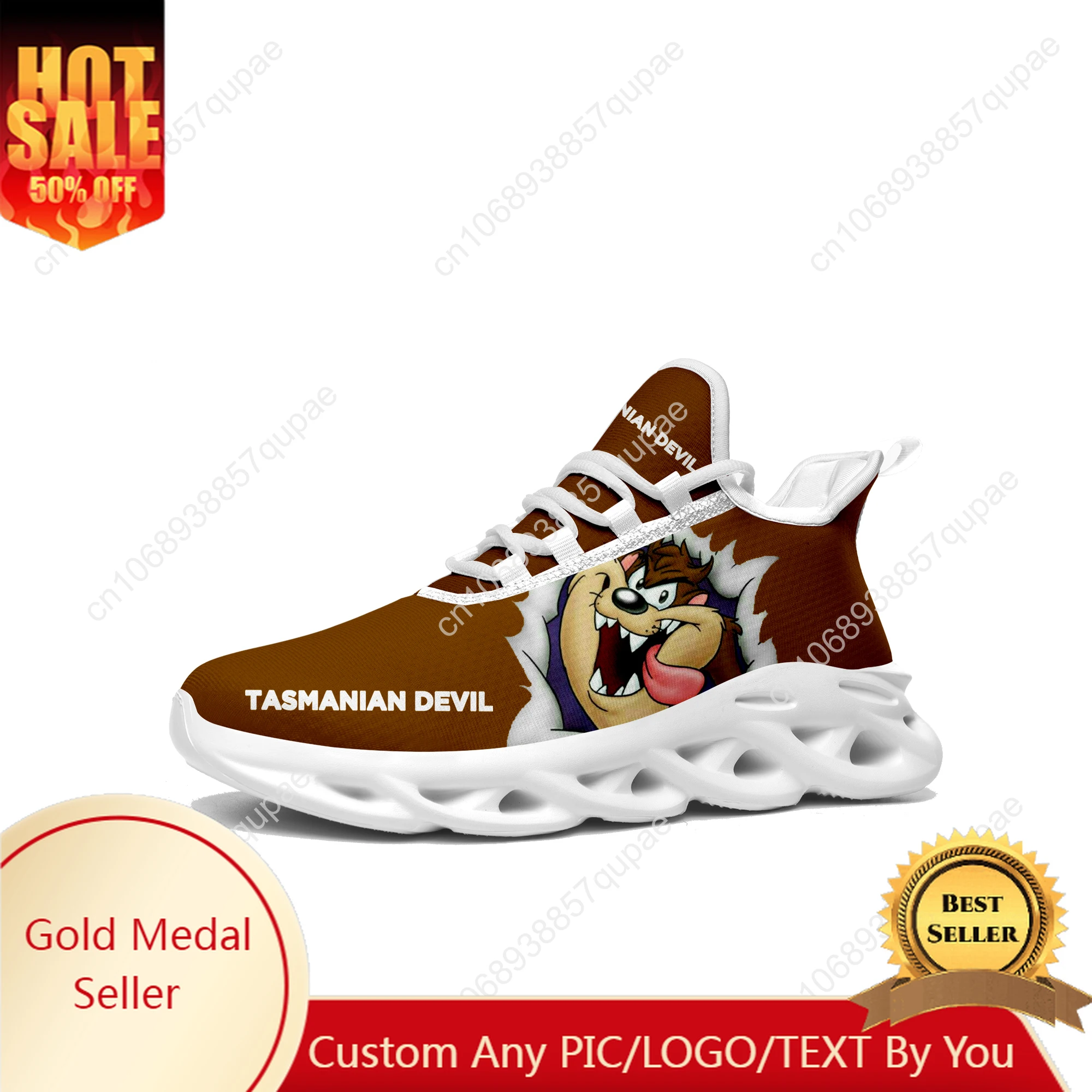 

Tazmanian Devil Cartoon Anime Flats Sneakers Womens Sports Run Shoes High Quality Sneaker Lace Up Mesh Footwear Custom Shoe