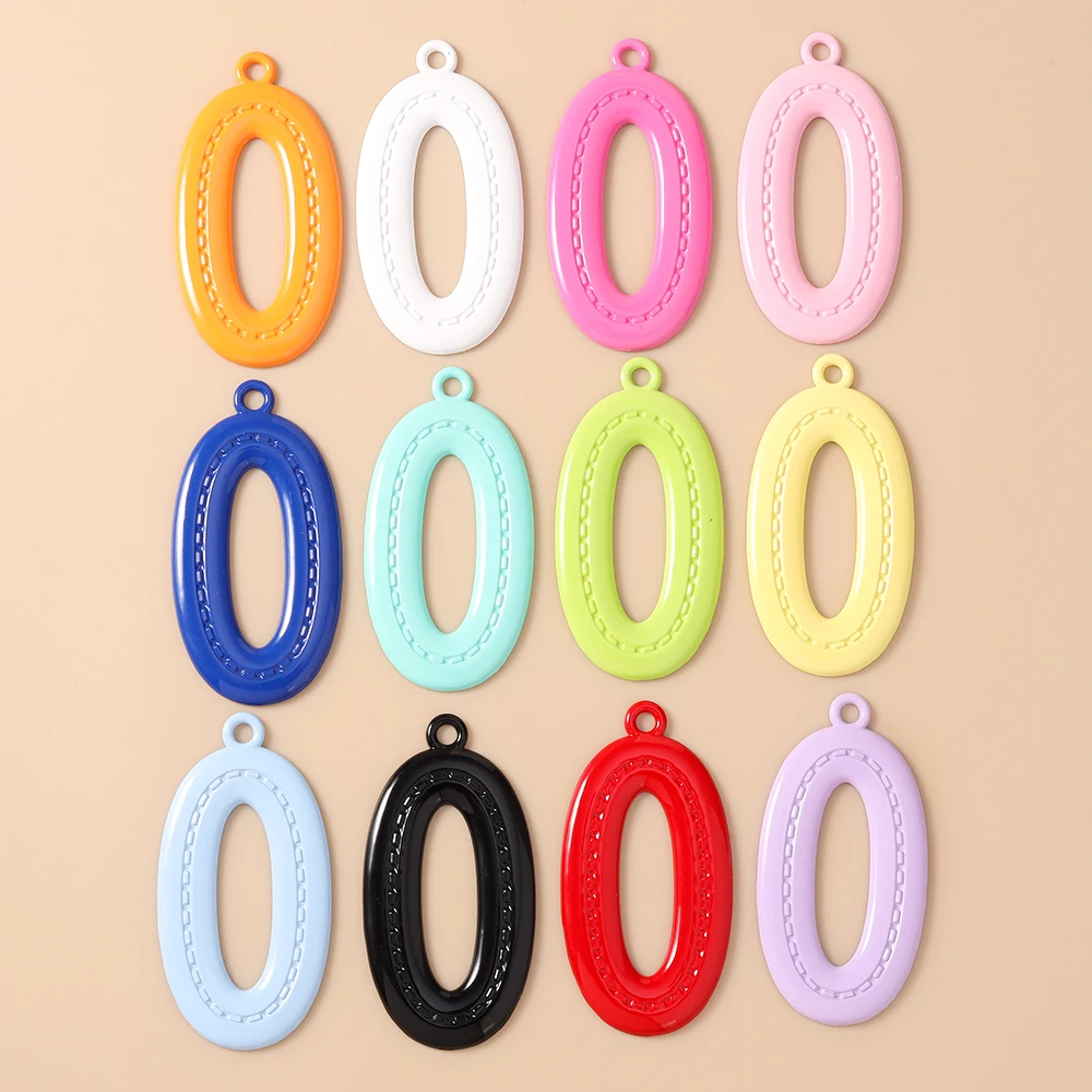 Leslie 5 Stück 51 mm niedliche 0-9 Zahlenanhänger für Schmuckherstellung, DIY Ohrringe, Anhänger, Halsketten, Armbänder, Bastelbedarf – Detail 12