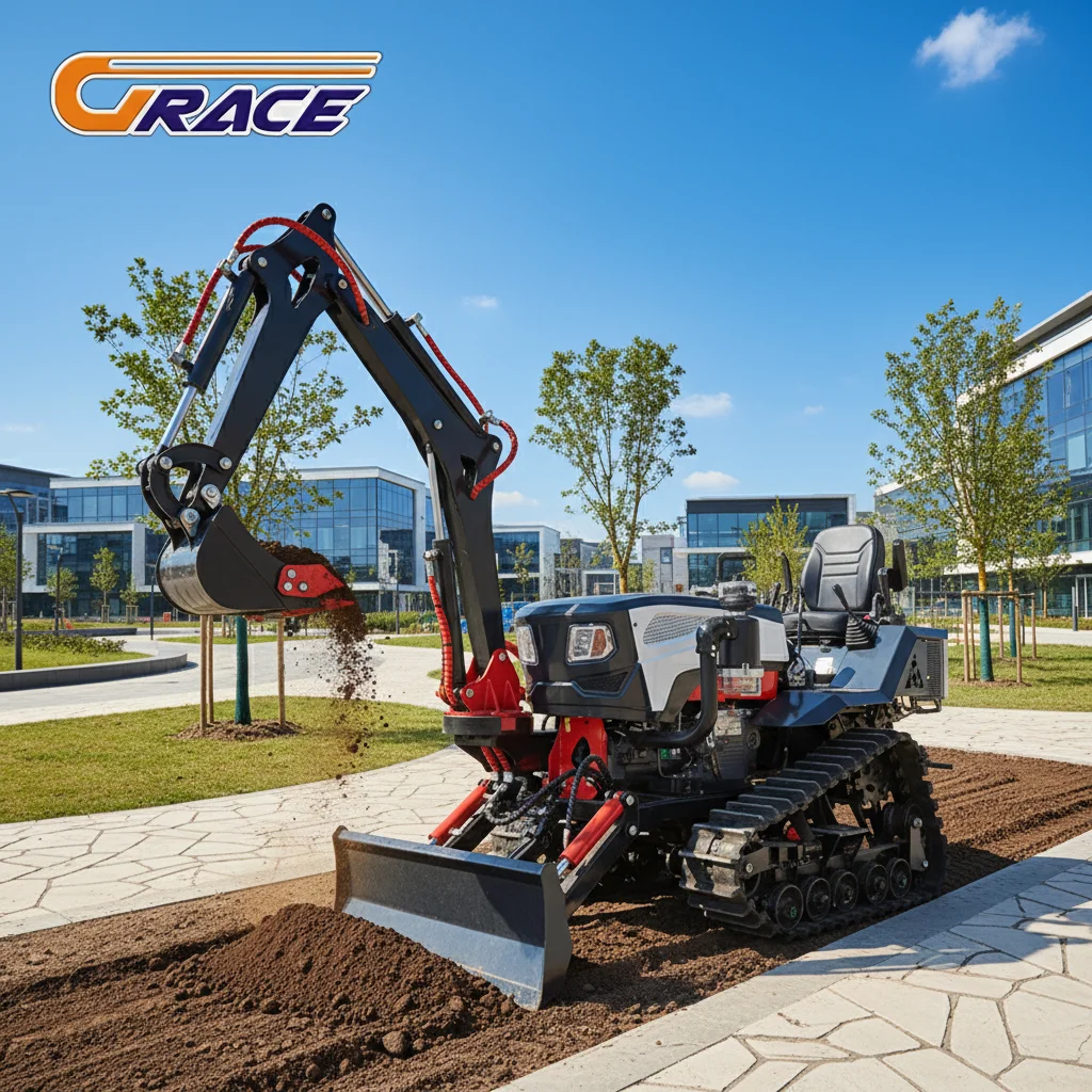 

Multi-Functional Mini Crawler Tractor 25HP 35HP Diesel Excavator Tiller Agricultural Farming Cultivator Machine