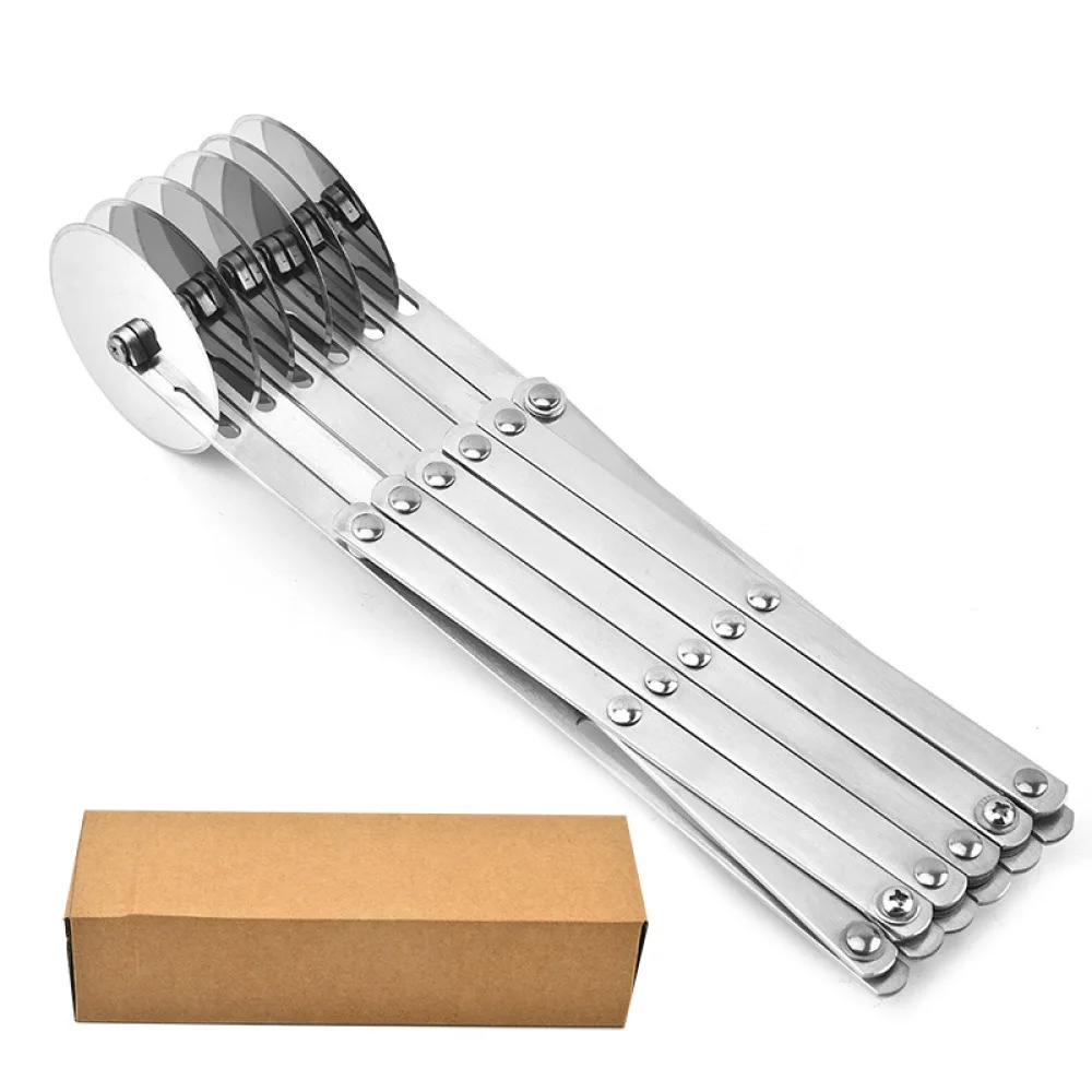 Adjustable Multi Wheel Pizza Slicer Stainless Steel Dough Cutter Professional Pastry Roller Kitchen Baking Divider Tool